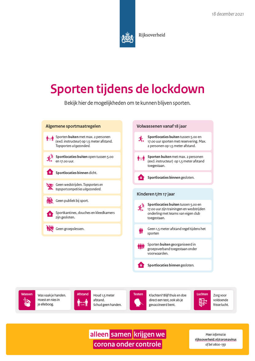 Sporten tijdens de lockdown